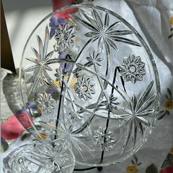 Vintage Anchor Hocking Early American Prescut Snack Set 8Pc Star of David NIB - Picture 2 of 8